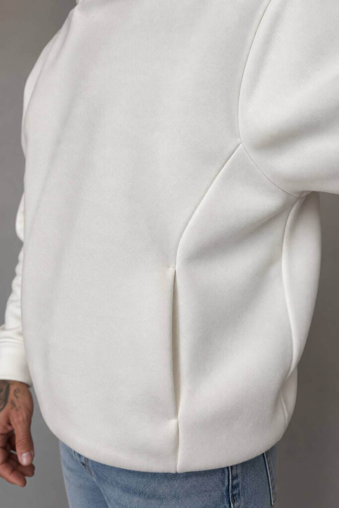 Худи унисекс «Премиум» с начесом с именной вышивкой (Крем)